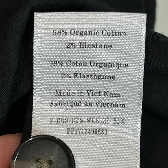 Everlane The Easy Workwear Dress Black Organic Cotton Oversized Women Large NWOT - Picture 12 of 12